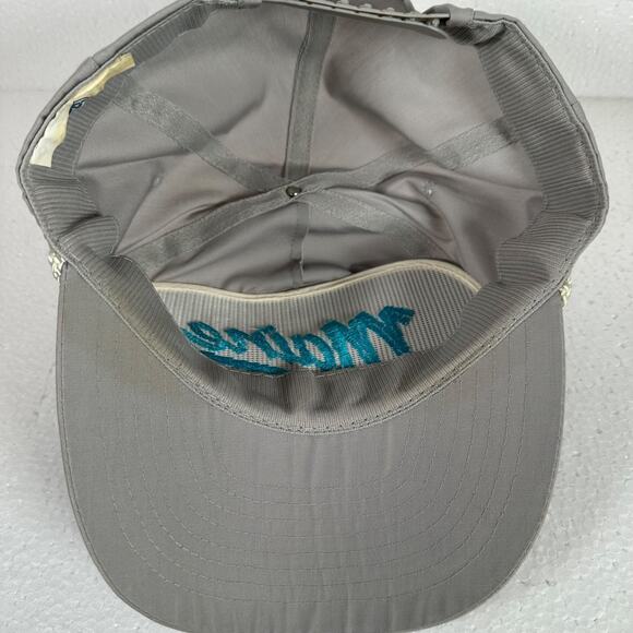 Vintage Maine Snapback Hat Gray Blue Embroidered Adjustable 80's Trucker - Picture 4 of 8